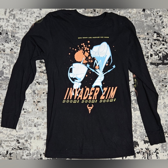 Vintage Invader Zim and Gir Doom Long Sleeve Nickelodeon Shirt - Small (Y2K) - Picture 1 of 4